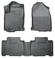 Husky Liners - Husky Floor Liners Front & 2nd Row 13-15 Honda Accord 4 Door Sedan (Footwell Coverage) WeatherBeater-Grey