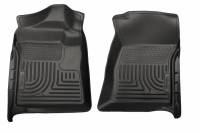 Husky Liners - Husky Floor Liners Front 07-14 Silverado/Sierra WeatherBeater-Black