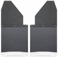 Husky Liners - Kick Back Mud Flaps 14" Wide Black Top and Stainless Steel Weight Universal Fit Husky Liners