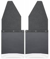 Husky Liners - Kick Back Mud Flaps Front 12" Wide Black Top and Stainless Steel Weight 88-16 Ford F Series Husky Liners