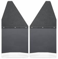 Husky Liners - Kick Back Mud Flaps Front 12" Wide Black Top and Stainless Steel Weight Chevy/Dodge Husky Liners