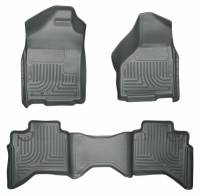 Husky Liners - Husky Floor Liners Front & 2nd Row 02-09 Doge Ram Quad Cab (Footwell Coverage) WeatherBeater-Grey