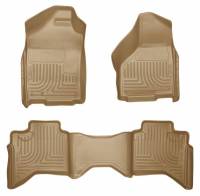 Husky Liners - Husky Floor Liners Front & 2nd Row 02-09 Doge Ram Quad Cab (Footwell Coverage) WeatherBeater-Tan