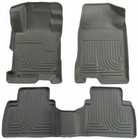 Husky Liners - Husky Floor Liners Front & 2nd Row 06-11 Honda Civic 4 Door (Footwell Coverage) WeatherBeater-Grey