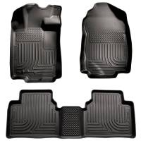 Husky Liners - Husky Floor Liners Front & 2nd Row 06-12 Fusion/MKZ/Zephyr/Milan (Footwell Coverage) WeatherBeater-Black