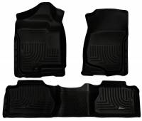 Husky Liners - Husky Floor Liners Front & 2nd Row 07-14 Escalade/Avalanche/Suburban/Yukon (Footwell Coverage) WeatherBeater-Black