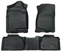 Husky Liners - Husky Floor Liners Front & 2nd Row 07-14 Escalade/Avalanche/Suburban/Yukon (Footwell Coverage) WeatherBeater-Grey