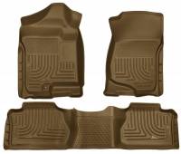 Husky Liners - Husky Floor Liners Front & 2nd Row 07-14 Escalade/Avalanche/Suburban/Yukon (Footwell Coverage) WeatherBeater-Tan