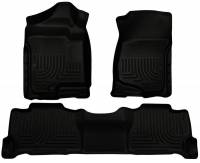 Husky Liners - Husky Floor Liners Front & 2nd Row 07-14 Escalade/Tahoe/Yukon (Footwell Coverage) WeatherBeater-Black