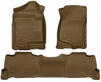 Husky Liners - Husky Floor Liners Front & 2nd Row 07-14 Escalade/Tahoe/Yukon (Footwell Coverage) WeatherBeater-Tan