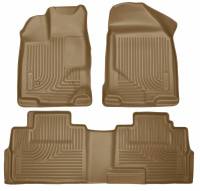 Husky Liners - Husky Floor Liners Front & 2nd Row 07-15 Ford Edge/Lincoln MKX (Footwell Coverage) WeatherBeater-Tan