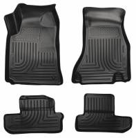 Husky Liners - Husky Floor Liners Front & 2nd Row 08-10 Dodge Challenger (Footwell Coverage) WeatherBeater-Black