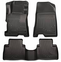 Husky Liners - Husky Floor Liners Front & 2nd Row 08-12 Honda Accord 4 Door (Footwell Coverage) WeatherBeater-Black