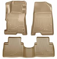 Husky Liners - Husky Floor Liners Front & 2nd Row 08-12 Honda Accord 4 Door (Footwell Coverage) WeatherBeater-Tan