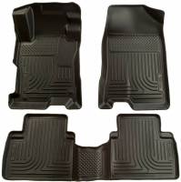 Husky Liners - Husky Floor Liners Front & 2nd Row 09-13 Corolla/Matrix/Vibe FWD (Footwell Coverage) WeatherBeater-Black