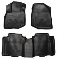 Husky Liners - Husky Floor Liners Front & 2nd Row 09-13 Honda Fit (Footwell Coverage) WeatherBeater-Black