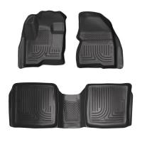 Husky Liners - Husky Floor Liners Front & 2nd Row 09-14 Ford Flex/Lincoln MKT (Footwell Coverage) WeatherBeater-Black