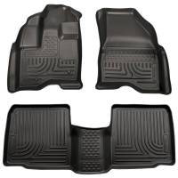 Husky Liners - Husky Floor Liners Front & 2nd Row 09-15 Lincoln MKS (Footwell Coverage) WeatherBeater-Black