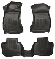 Husky Liners - Husky Floor Liners Front & 2nd Row 10-12 Subaru Legacy/Outback (Footwell Coverage) WeatherBeater-Black