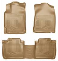 Husky Liners - Husky Floor Liners Front & 2nd Row 10-15 Lexus RX350/RX450h (Footwell Coverage) WeatherBeater-Tan