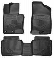 Husky Liners - Husky Floor Liners Front & 2nd Row 11-15 Kia Optima (Footwell Coverage) WeatherBeater-Black