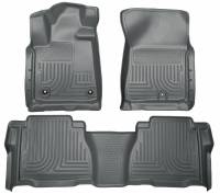 Husky Liners - Husky Floor Liners Front & 2nd Row 12-13 Toyota Tundra W/Twist-Lock Fastener (Footwell Coverage) WeatherBeater-Grey