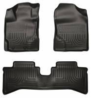 Husky Liners - Husky Floor Liners Front & 2nd Row 12-15 Toyota Prius C (Footwell Coverage) WeatherBeater-Black