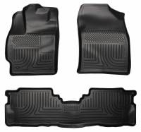 Husky Liners - Husky Floor Liners Front & 2nd Row 12-15 Toyota Prius V (Footwell Coverage) WeatherBeater-Black