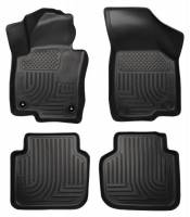 Husky Liners - Husky Floor Liners Front & 2nd Row 12-15 Volkswagen Passat (Footwell Coverage) WeatherBeater-Black