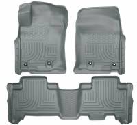 Husky Liners - Husky Floor Liners Front & 2nd Row 13-14 GX460/4Runner (Footwell Coverage) WeatherBeater-Grey