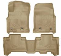 Husky Liners - Husky Floor Liners Front & 2nd Row 13-14 GX460/4Runner (Footwell Coverage) WeatherBeater-Tan