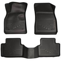 Husky Liners - Husky Floor Liners Front & 2nd Row 13-15 Chevy Malibu (Footwell Coverage) WeatherBeater-Black