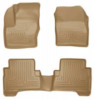 Husky Liners - Husky Floor Liners Front & 2nd Row 13-15 Ford C-Max/Escape (Footwell Coverage) WeatherBeater-Tan