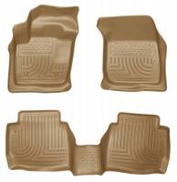 Husky Liners - Husky Floor Liners Front & 2nd Row 13-15 Fusion/MKZ (Footwell Coverage) WeatherBeater-Tan