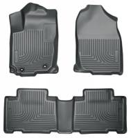 Husky Liners - Husky Floor Liners Front & 2nd Row 13-15 Honda Accord 4 Door Sedan (Footwell Coverage) WeatherBeater-Black