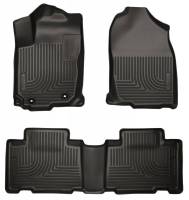 Husky Liners - Husky Floor Liners Front & 2nd Row 13-15 Toyota RAV4 (Footwell Coverage) WeatherBeater-Black