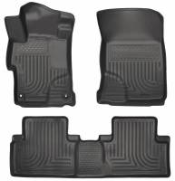 Husky Liners - Husky Floor Liners Front & 2nd Row 14-15 Honda Civic (Footwell Coverage) WeatherBeater-Black