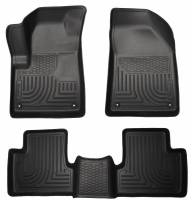 Husky Liners - Husky Floor Liners Front & 2nd Row 14-15 Jeep Cherokee (Footwell Coverage) WeatherBeater-Black