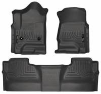 Husky Liners - Husky Floor Liners Front & 2nd Row 14-15 Silverado/Sierra Crew Cab (Footwell Coverage) WeatherBeater-Black