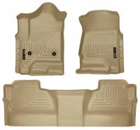 Husky Liners - Husky Floor Liners Front & 2nd Row 14-15 Silverado/Sierra Crew Cab (Footwell Coverage) WeatherBeater-Tan