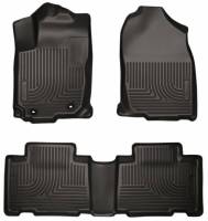 Husky Liners - Husky Floor Liners Front & 2nd Row 14-15 Toyota Corolla Auto Trans (Footwell Coverage) WeatherBeater-Black