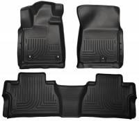 Husky Liners - Husky Floor Liners Front & 2nd Row 14-15 Toyota Tundra CrewMax (Footwell Coverage) WeatherBeater-Black