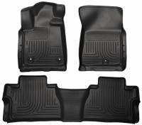 Husky Liners - Husky Floor Liners Front & 2nd Row 14-15 Toyota Tundra Dbl Cab (Footwell Coverage) WeatherBeater-Black