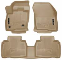 Husky Liners - Husky Floor Liners Front & 2nd Row 2015 Ford Edge WeatherBeater-Tan