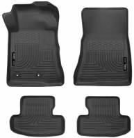 Husky Liners - Husky Floor Liners Front & 2nd Row 2015 Ford Mustang (Footwell Coverage) WeatherBeater-Black