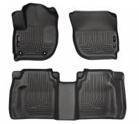 Husky Liners - Husky Floor Liners Front & 2nd Row 2015 Honda Fit (Footwell Coverage) WeatherBeater-Black