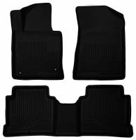 Husky Liners - Husky Floor Liners Front & 2nd Row 2015 Hyundai Sonata (Footwell Coverage) WeatherBeater-Black