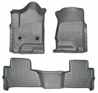 Husky Liners - Husky Floor Liners Front & 2nd Row 2015 Tahoe/Yukon (Footwell Coverage) WeatherBeater-Grey