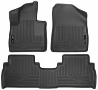 Husky Liners - Husky Floor Liners Front & 2nd Row 2016 Kia Sorento WeatherBeater-Black