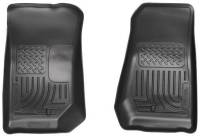 Husky Liners - Husky Floor Liners Front 07-13 Jeep Wrangler WeatherBeater-Black